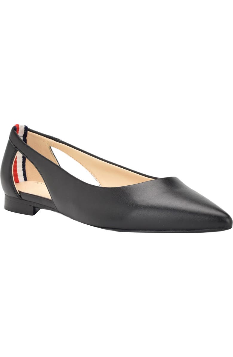 Tommy Hilfiger Velahi Pointed Toe Flat, Main, color, Black 003