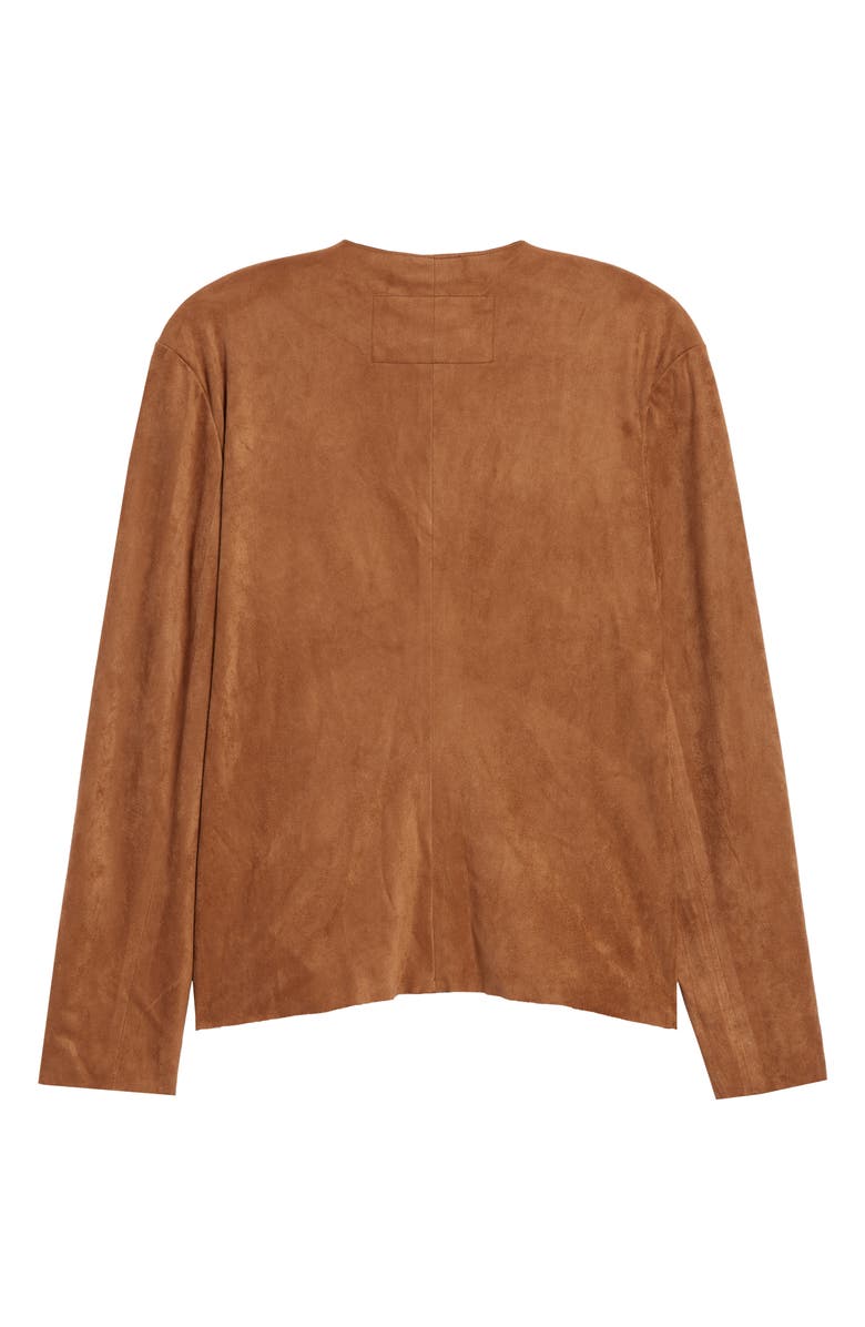 BB Dakota by Steve Madden BB Dakota Drape Front Faux Suede Jacket, Alternate, color,