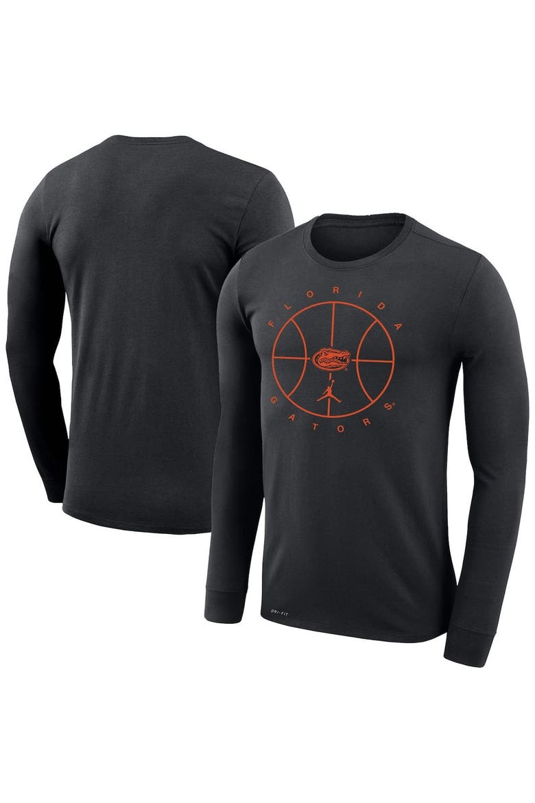 Men's Jordan Brand Black Florida Gators Basketball Icon Legend Performance Long Sleeve T-Shirt, Main, color, Black