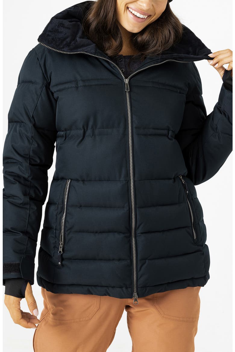 Quinn Insulated Puffer Coat with Removable Faux Fur Trim, Main, color, KVJ0