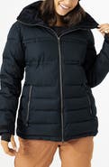 Roxy Quinn Insulated Puffer Coat with Removable Faux Fur Trim