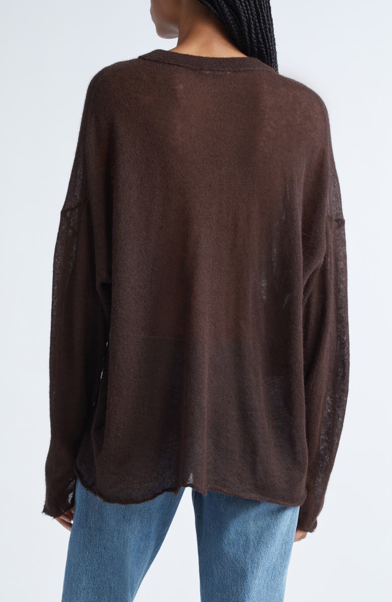 Haikure Marwa Cutout Alpaca Blend Rib Sweater, Alternate, color, Ebony