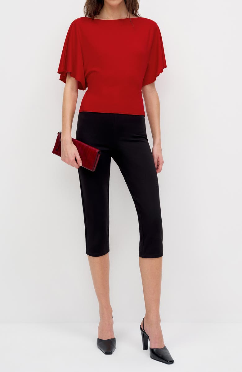 Reformation Avery Boatneck Knit Top, Alternate, color, Lipstick