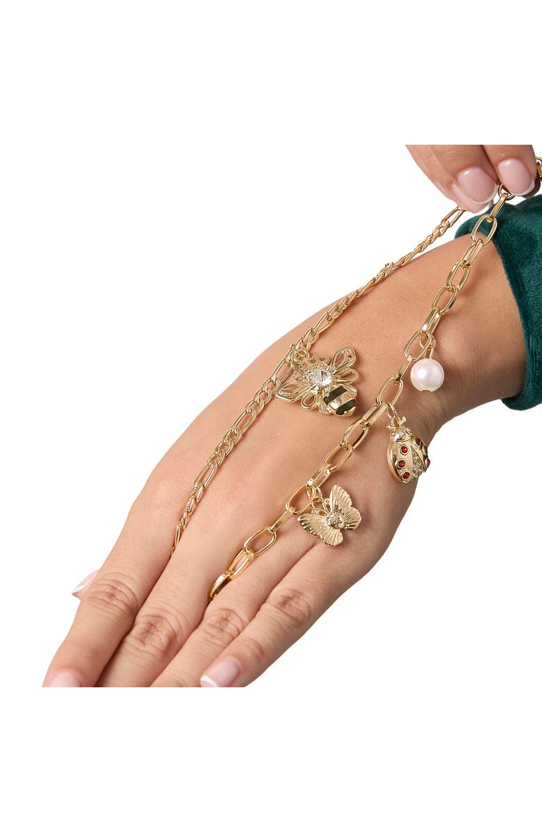 Juicy Couture Gold-Tone Charm Bracelet Duo, Ladybug & Bee, Alternate, color, Gold Tone