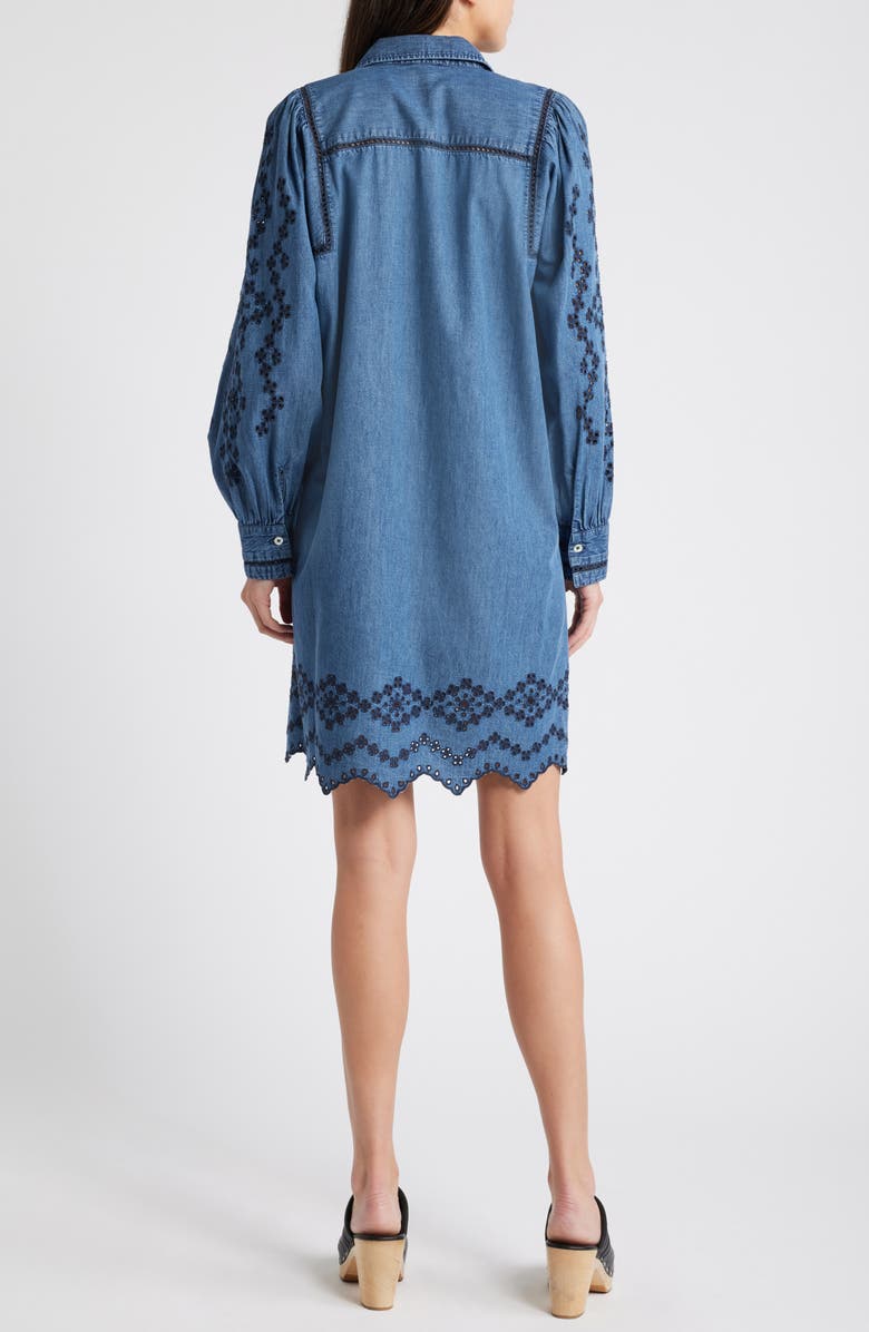 Rails Fernanda Long Sleeve Denim Dress, Alternate, color, 