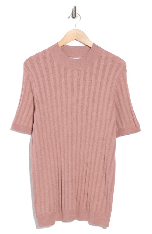 Abound Mock Neck Rib Sweater In Pink