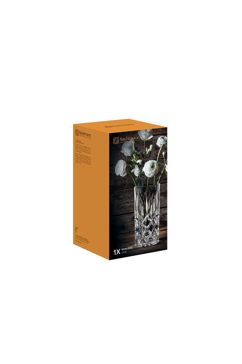 Noblesse 11" Vase, Alternate, color, Clear