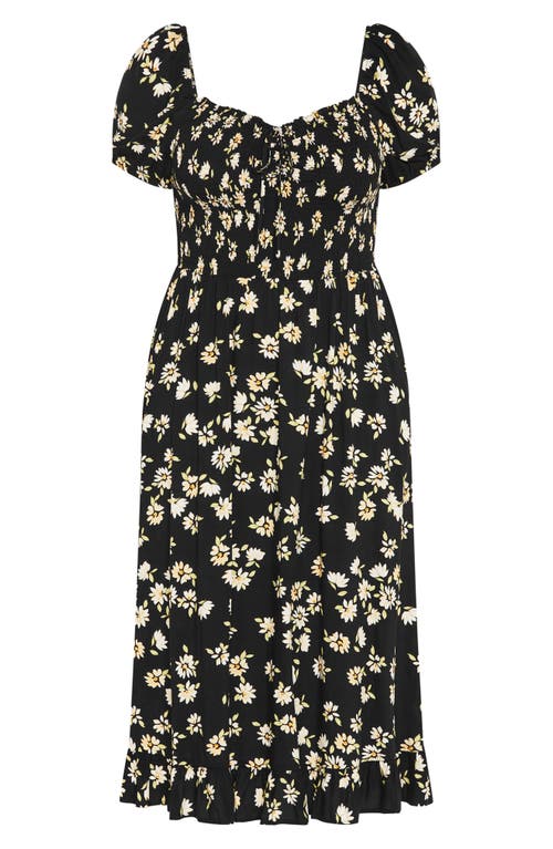 Shop City Chic Emie Print Midi Dress In Daisy