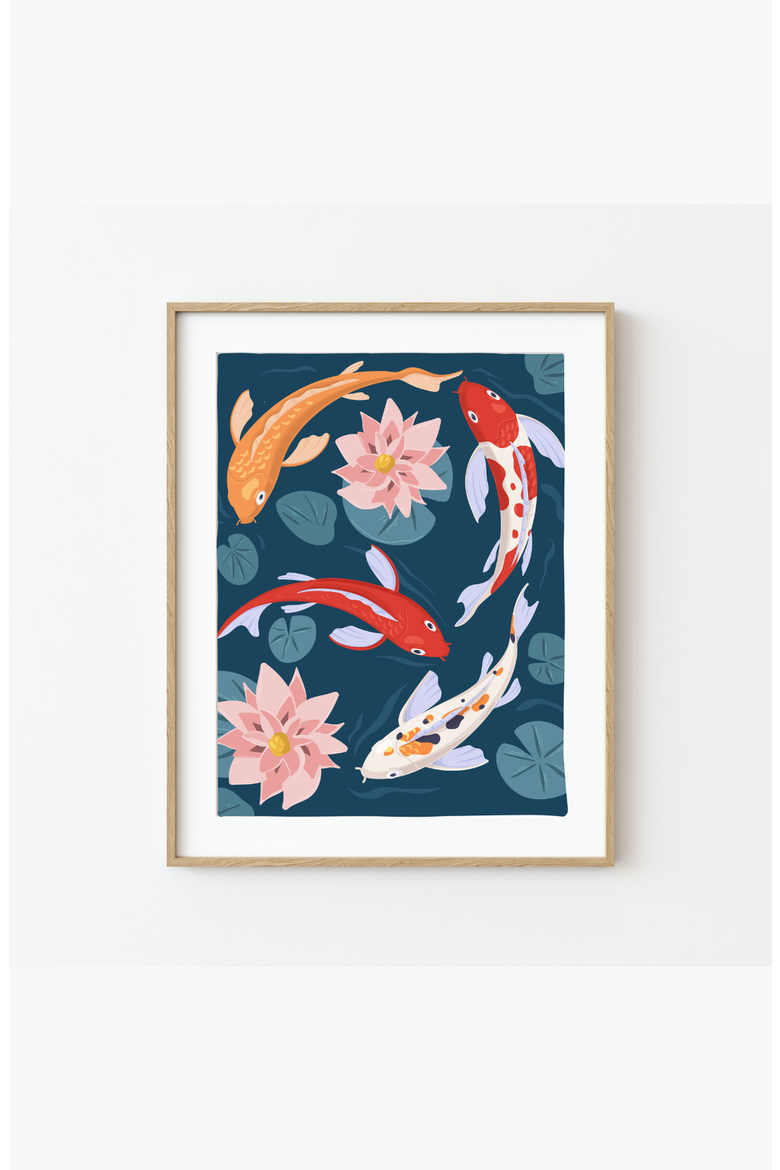 Koi Fish Paint by Numbers Kit, Alternate, color, Multicolor