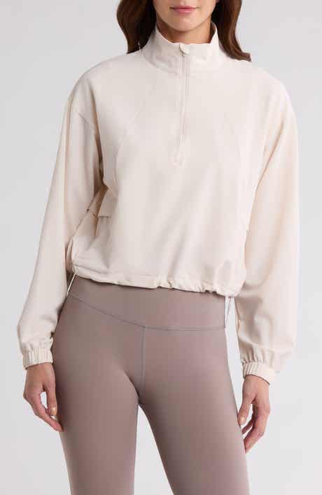 90 DEGREE BY REFLEX Andrea Mini Seersucker Crop Pullover