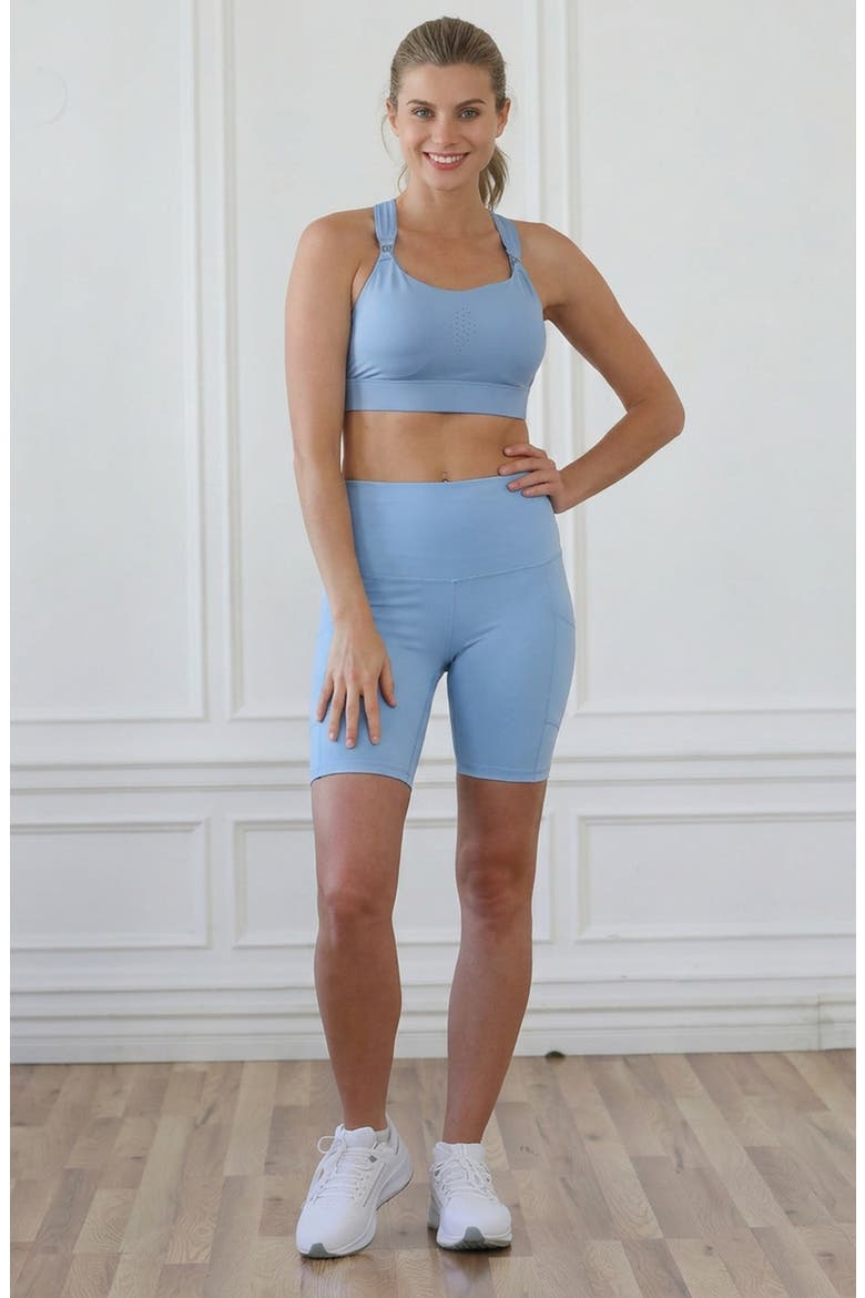 Chloe 3 Running Nursing Sports Bra, Alternate, color, Malibu Blue