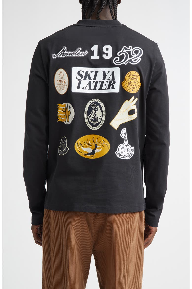Cartoons Logo Long Sleeve Graphic T-Shirt, Alternate, color, SMOKY BLACK