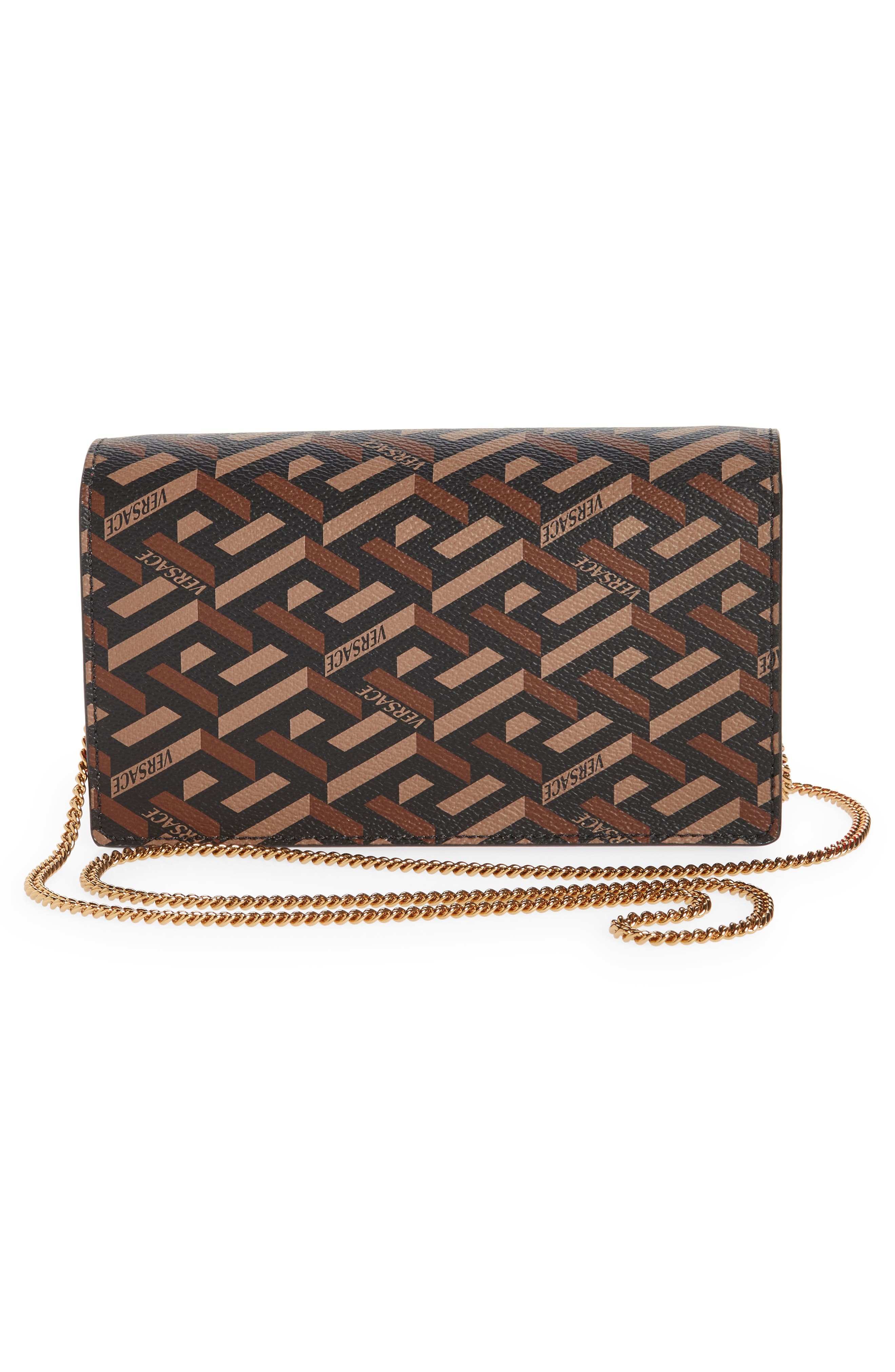 Versace Virtus Greca Signature Pouch, Alternate, color, 