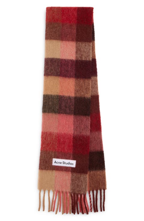 Vally Plaid Alpaca, Wool & Mohair Blend Scarf