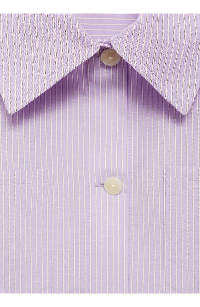 MANGO Stripe Oversize Button-Up Shirt, Alternate, color, 