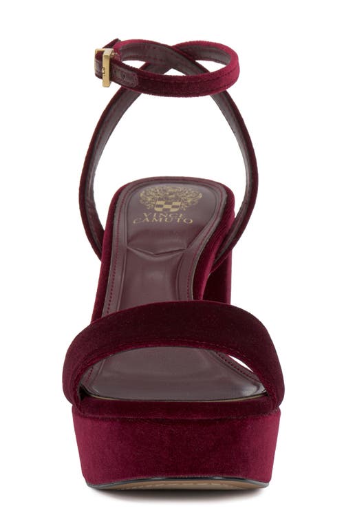 Vince Camuto Pendry Ankle Strap Platform Sandal In Burgundy