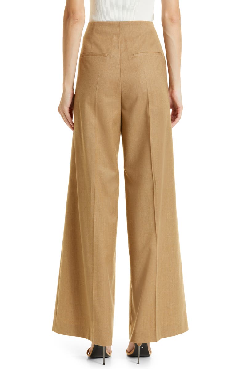 BOSS Tocalita Flare Leg Stretch Wool Trousers, Alternate, color, 