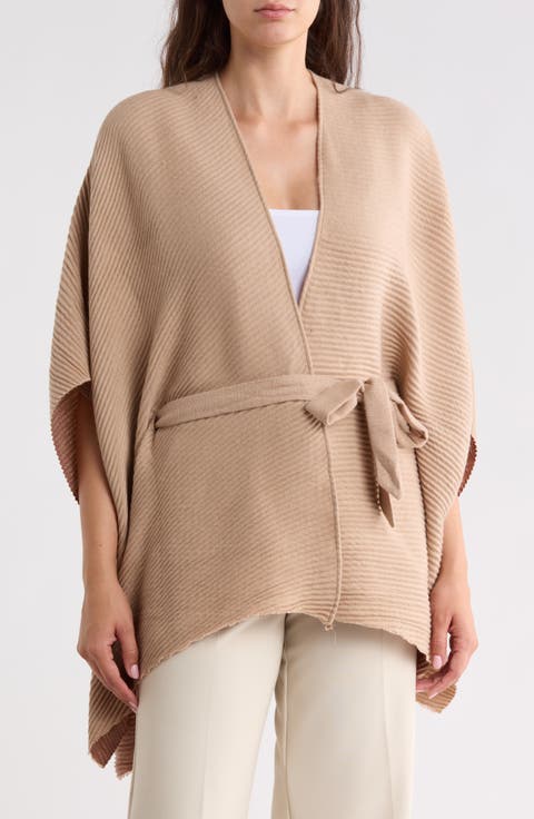 Reversible Pleated Belted Topper
