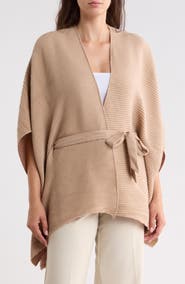 Vince Camuto Reversible Pleated Belted Topper