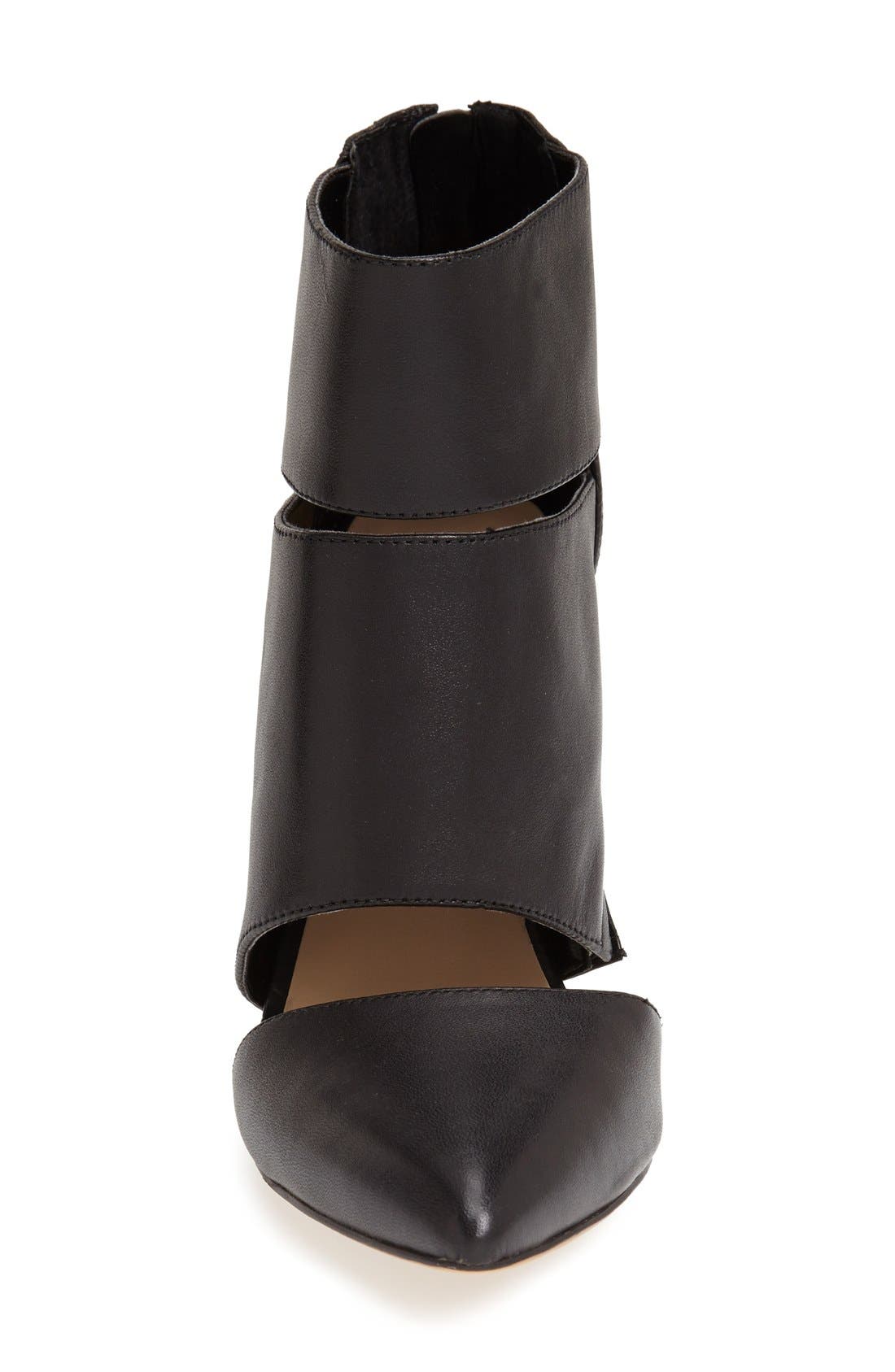 'Wynn' Cutout Bootie, Alternate, color, BLACK