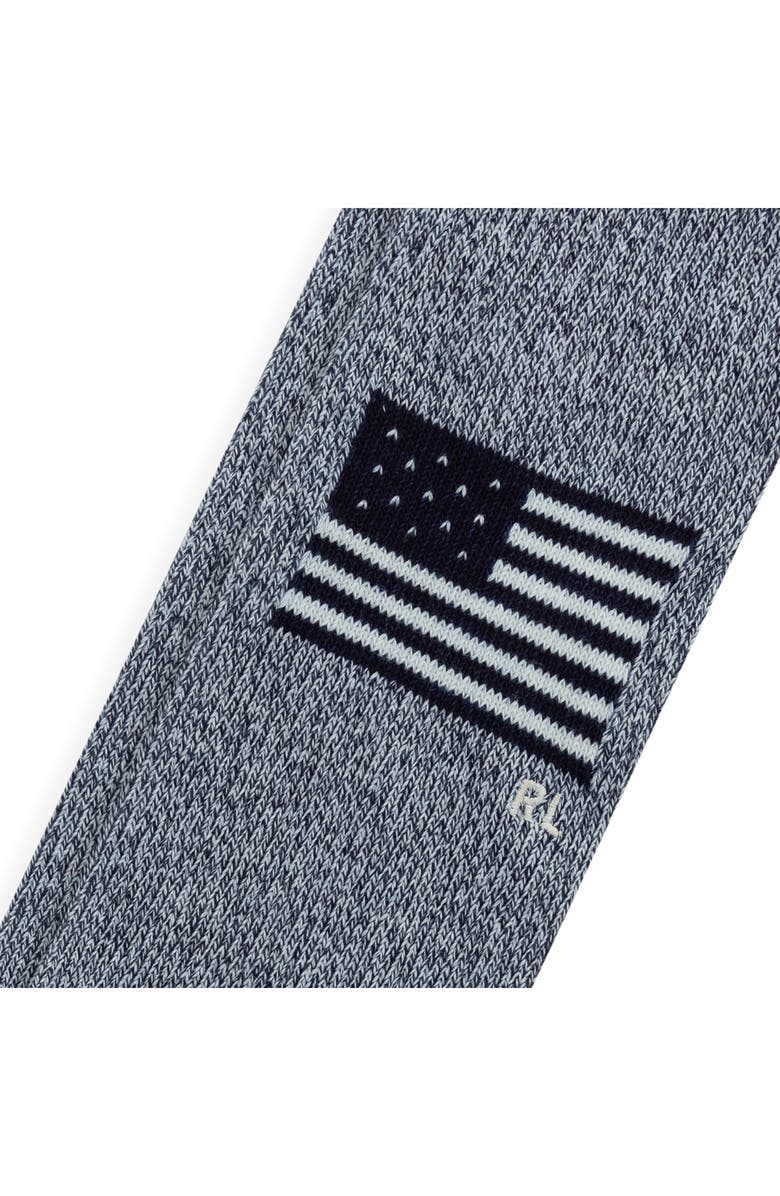 Polo Ralph Lauren Flag Indigo Yarn Dye Crew Socks, Alternate, color,
