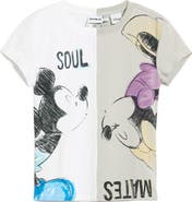 Desigual Mickey & Minnie Mouse Paneled Graphic T-Shirt