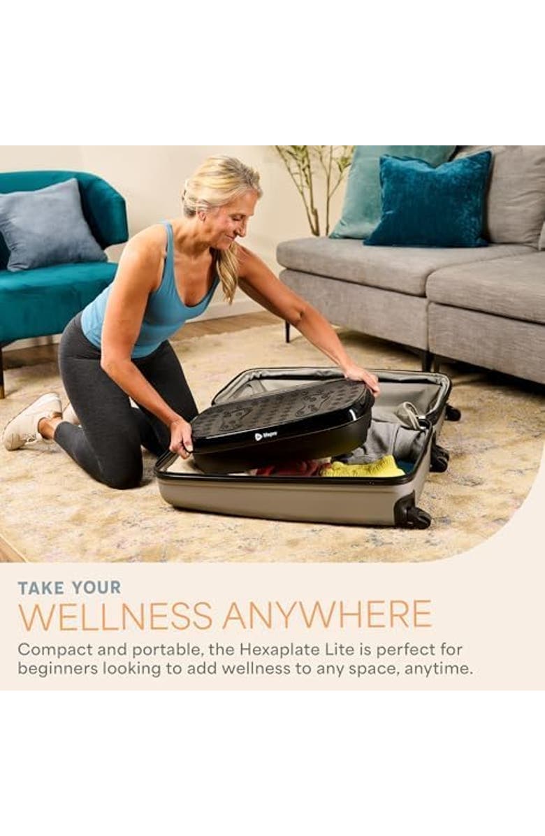 Lifepro HexaPlate Lite Vibration Plate Exercise Machine Full Body Recovery and Muscle Toning, Alternate, color, Black