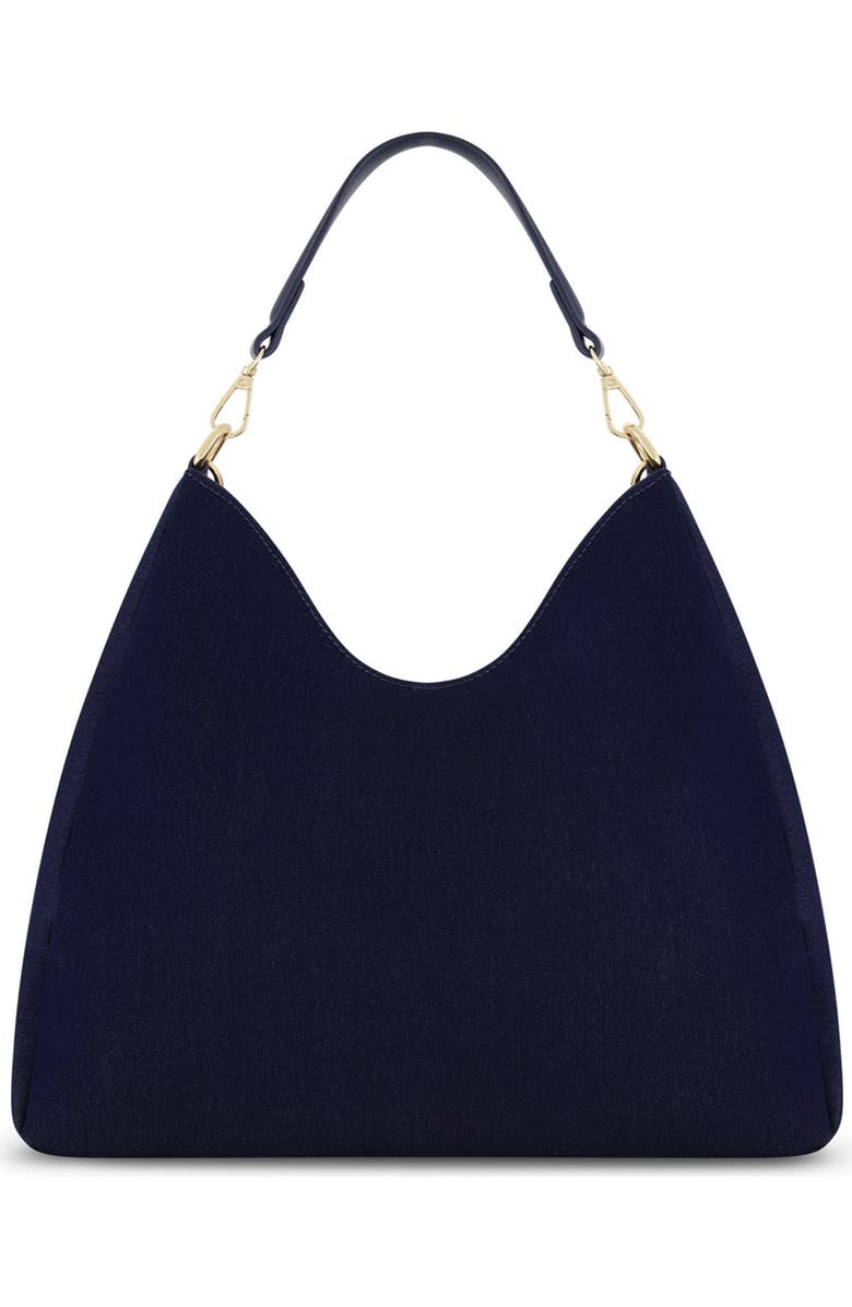 The Noli Shop Tribeca Chain Denim Bag, Alternate, color, Indigo Denim
