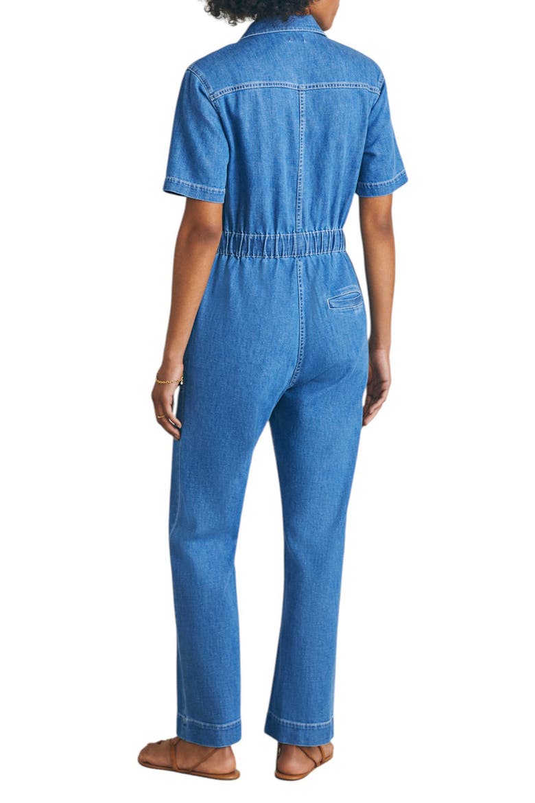 Organic Cotton Blend Denim Jumpsuit, Alternate, color, BAY BREEZE WASH