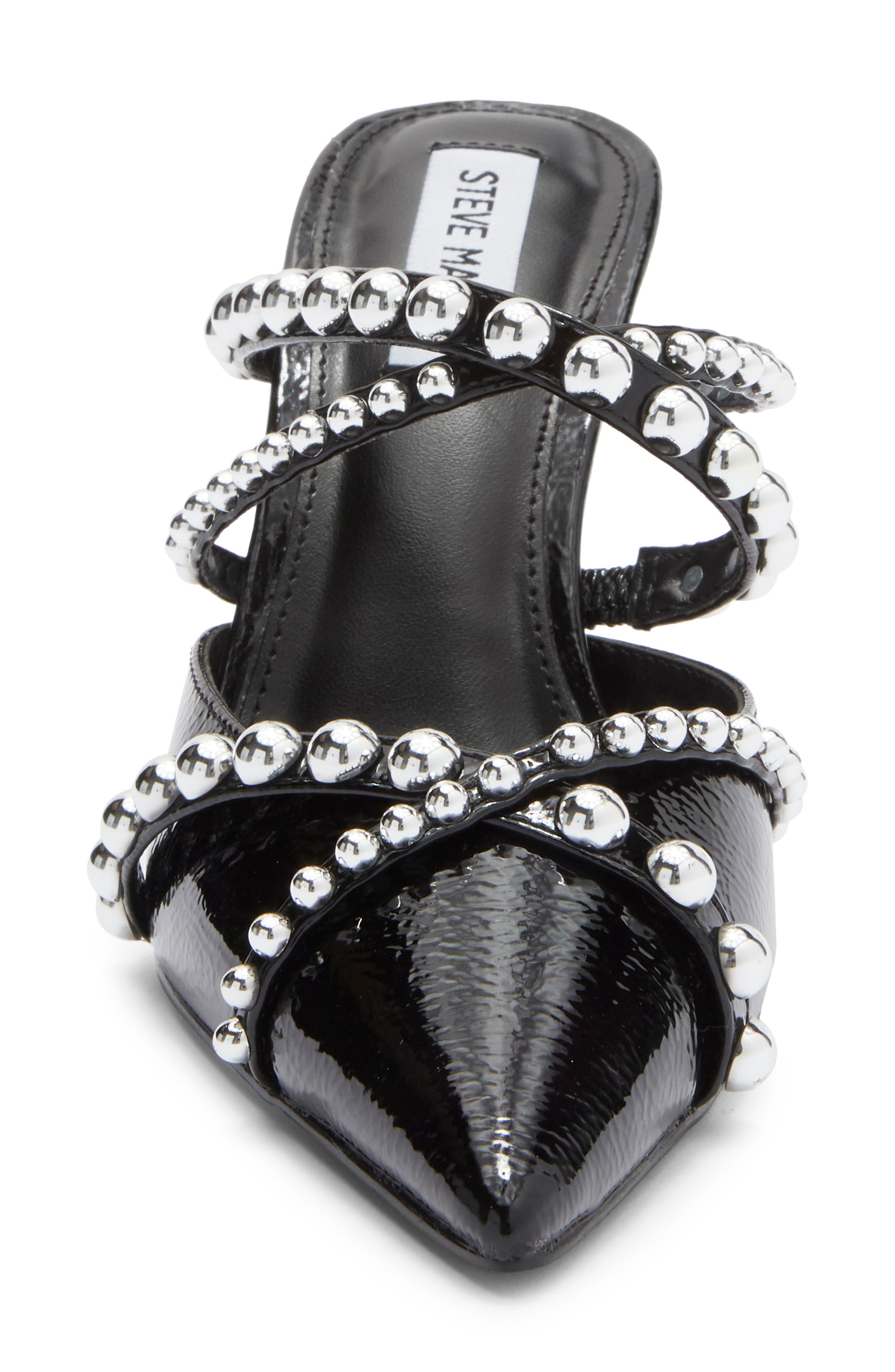 Steve Madden Jaquee Studded Mule, Alternate, color, Black