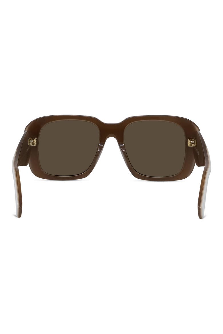 Signature 53mm Square Sunglasses, Alternate, color, IVORY / BROWN