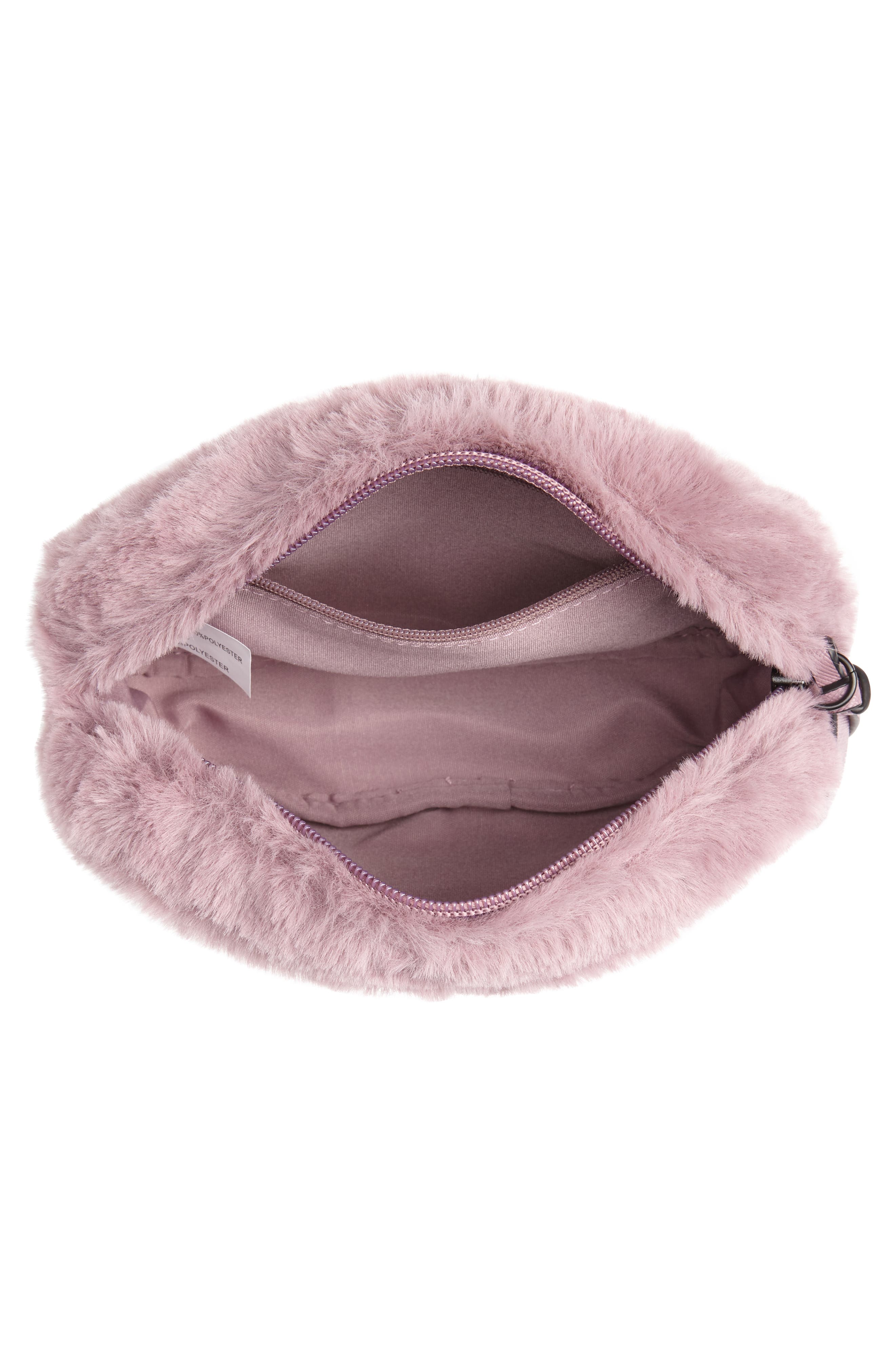 Faux Fur Belt Bag, Alternate, color, LILAC