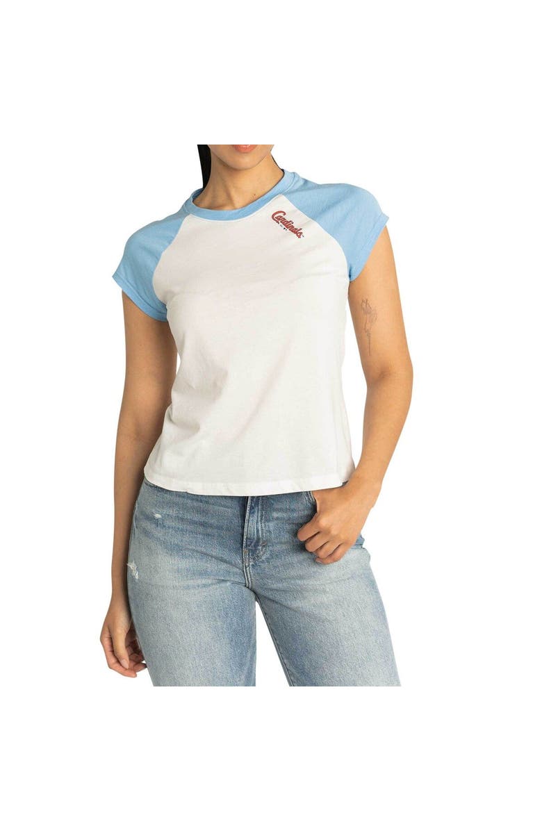 LUSSO Women's Lusso White St. Louis Cardinals Nikki Raglan T-Shirt, Alternate, color, White