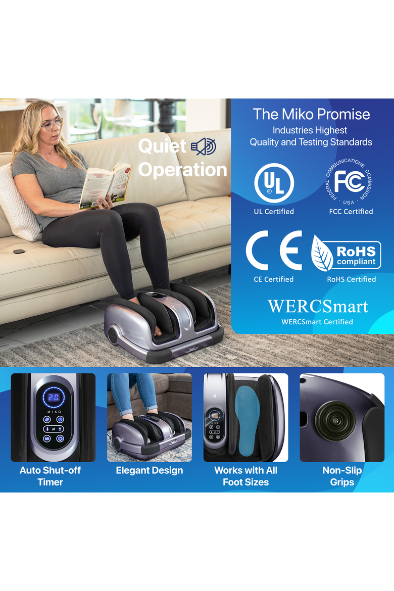 MAS II Foot, Leg & Calf Massager with Heat, Alternate, color, Charcoal