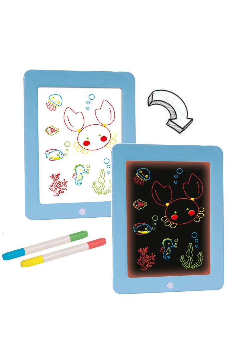 Buddy & Barney Neon Glow Drawing Board Ages 5+, Alternate, color, Multicolored