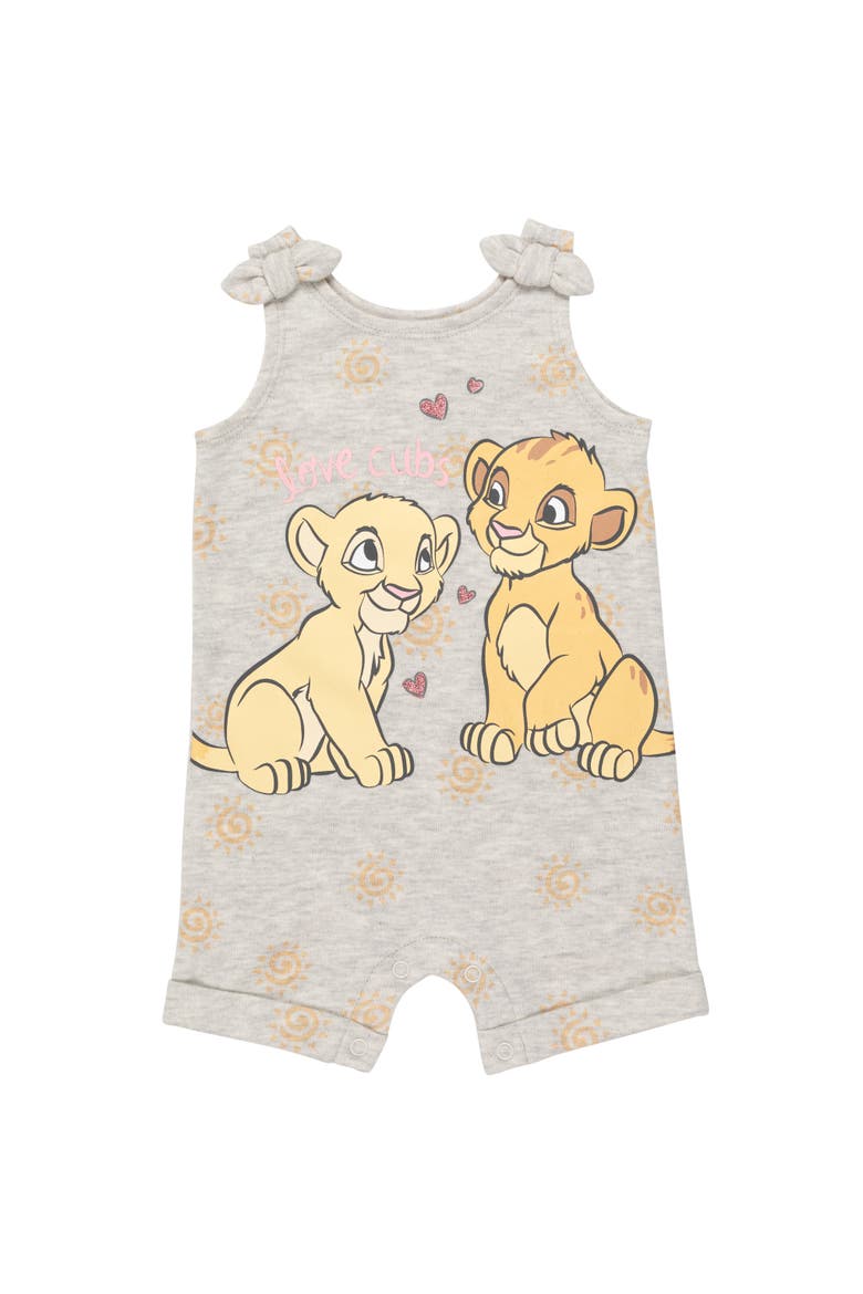 Lion King 2-Piece Sleeveless Romper and Headband Set, Alternate, color, Simba Nala Oatmeal