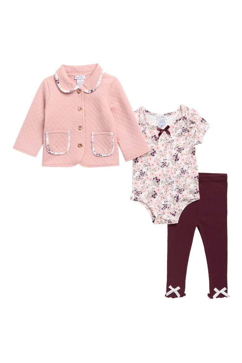 Bodysuit, Jacket & Leggings Set, Main, color, PALE MAUVE