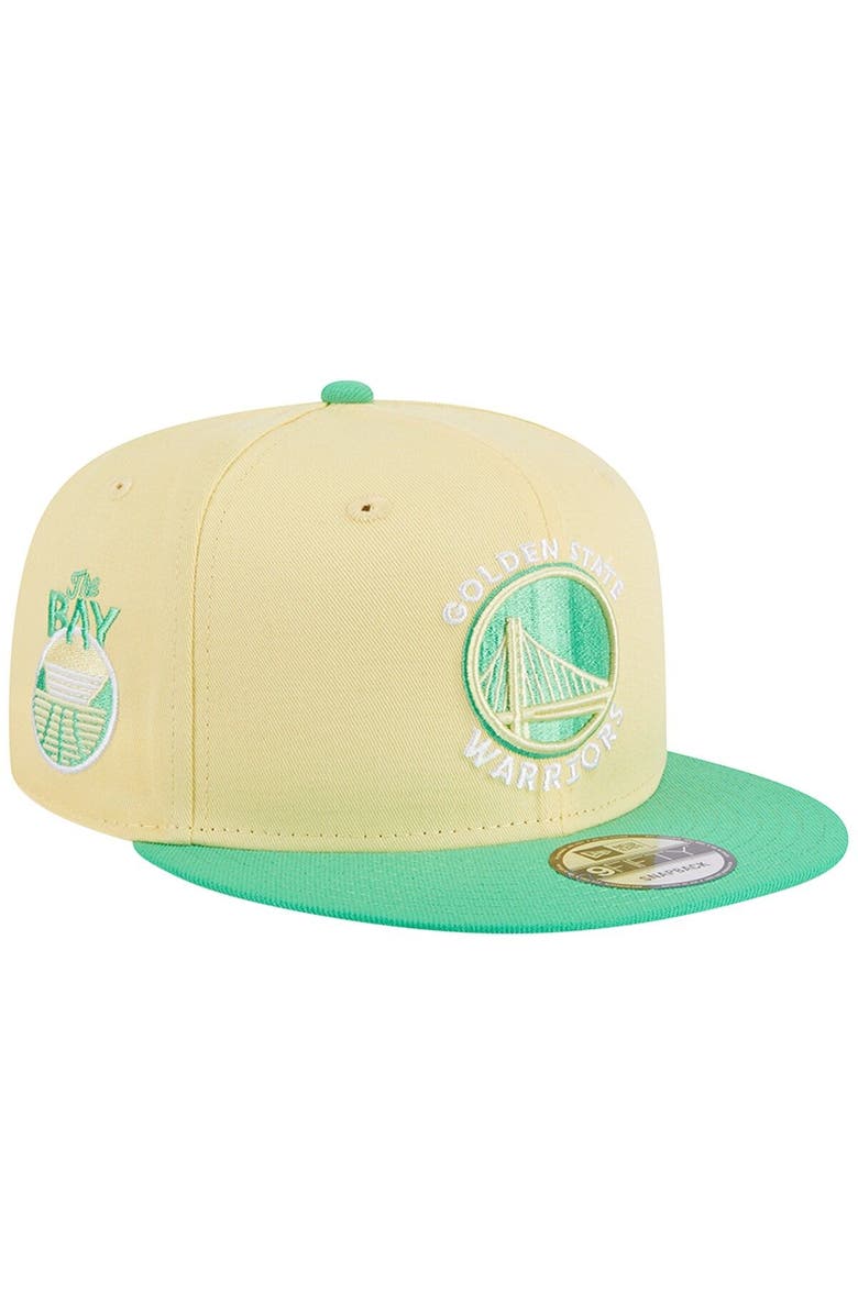 New Era Men's New Era Yellow/Green Golden State Warriors 9FIFTY Hat, Main, color,