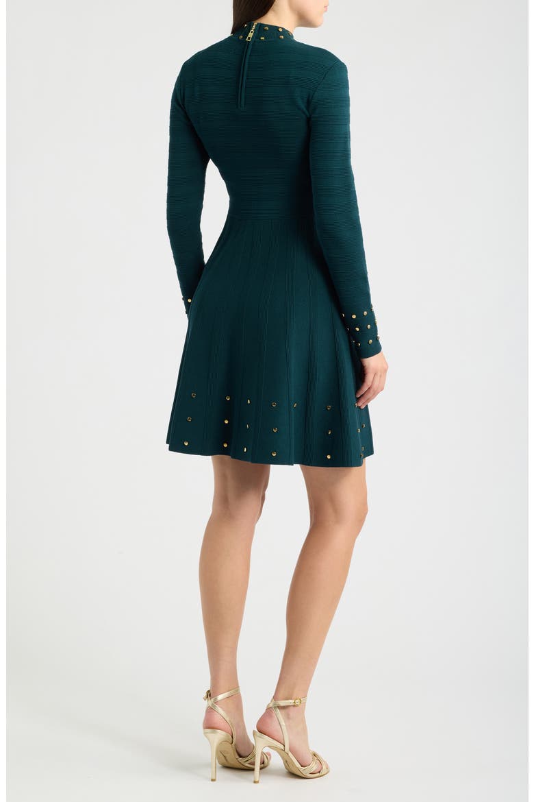 Stud Ottoman Long Sleeve Sweater Dress, Alternate, color, HUN