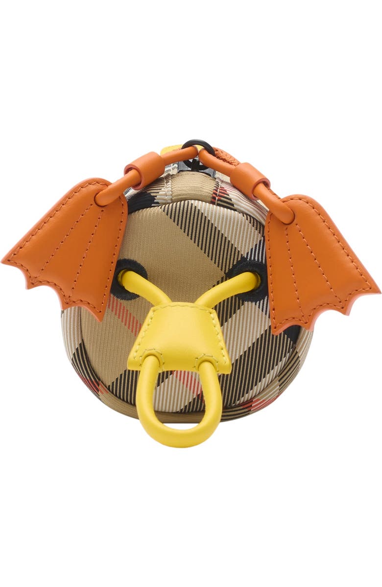 Burberry Duck Check Pencil Case, Alternate, color, Sand Beige