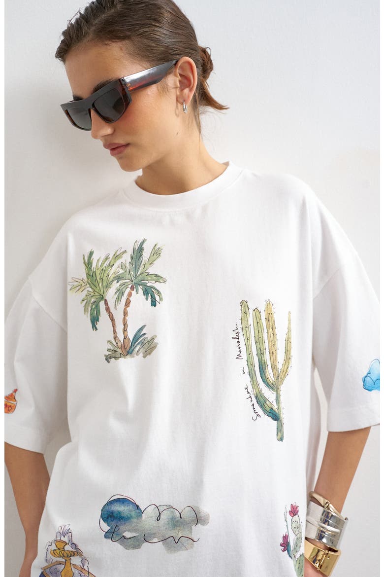 Holiday Doodle Graphic T-Shirt, Alternate, color, WHITE