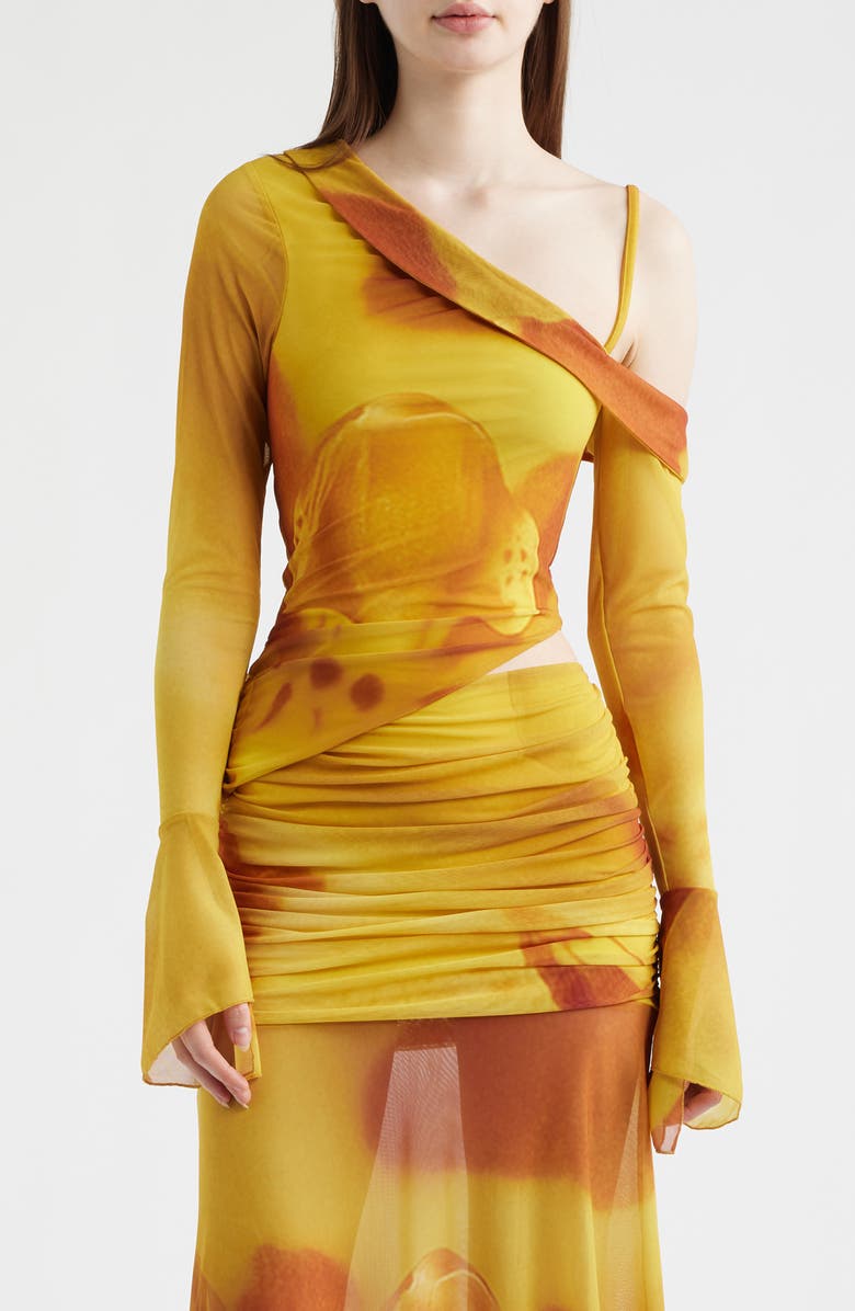 Feners Susurro Print Off the Shoulder Top, Main, color, Soleil