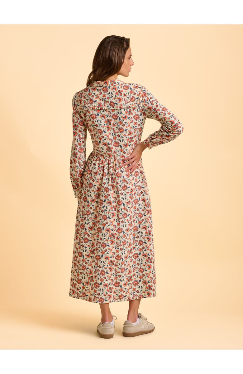 Brakeburn Bella Long Sleeve Shirt Midi Dress, Alternate, color, Cream