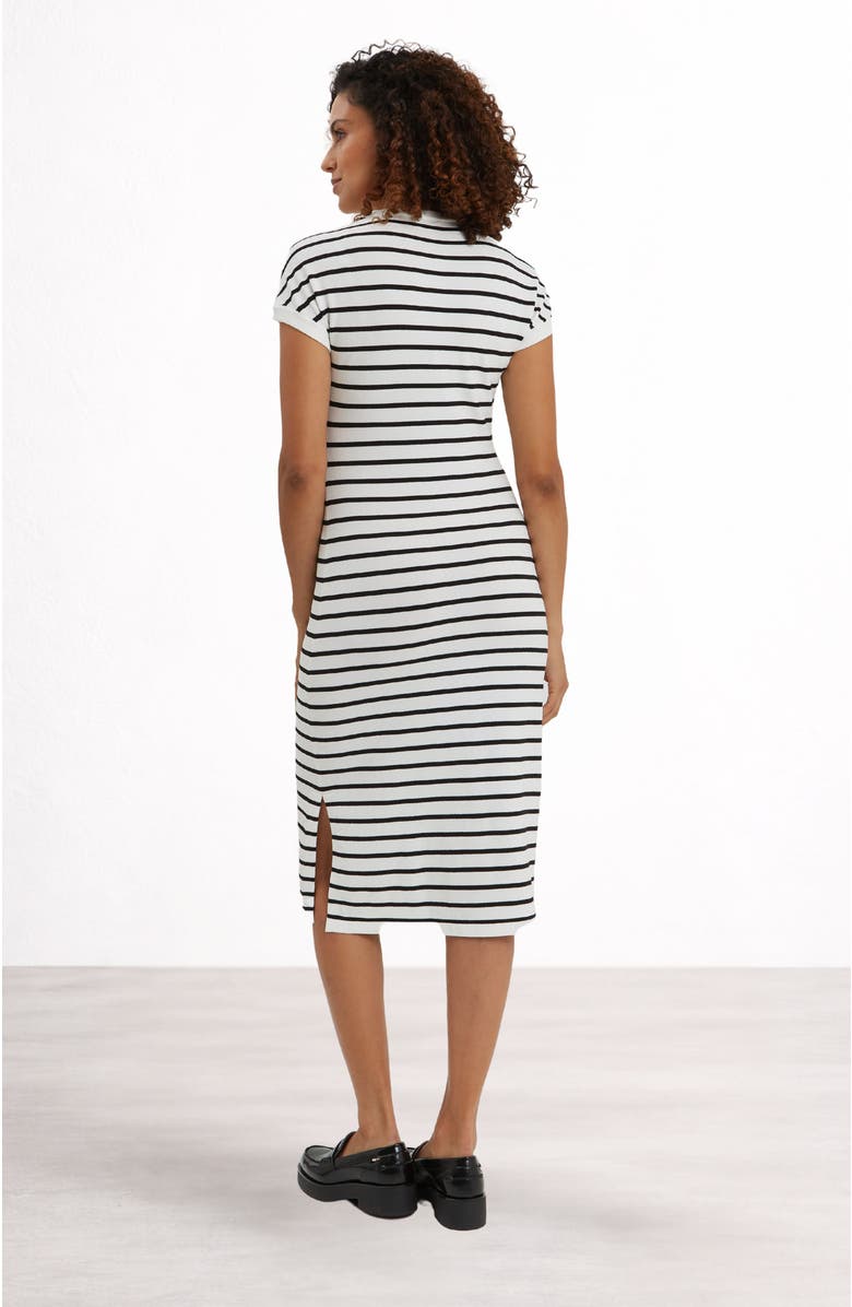 Nom Maternity Lydia Maternity & Nursing Knee Length Dress, Alternate, color, White & Black Stripe