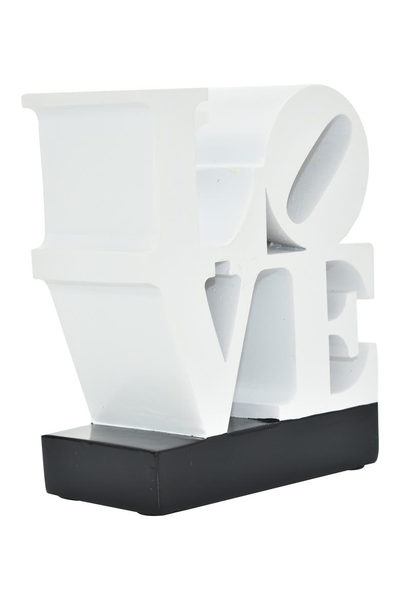 Love Sign Sculpture, Alternate, color, WHITE
