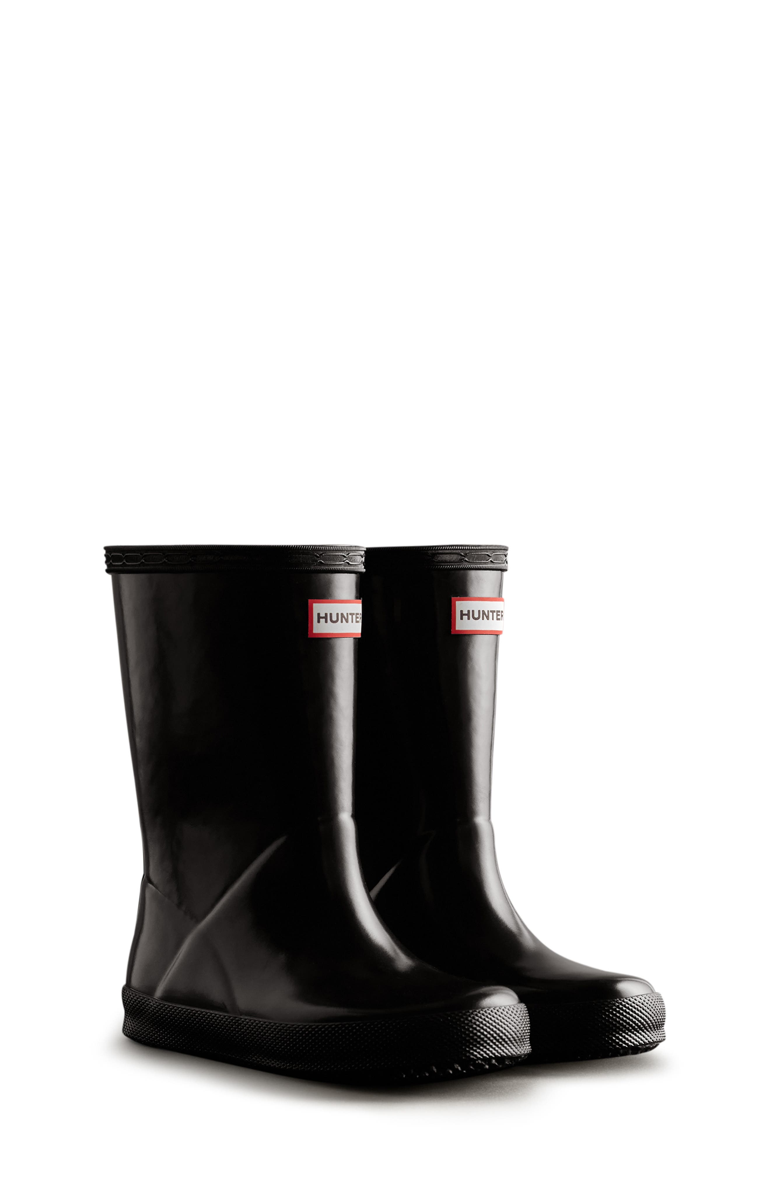 Hunter Kids' First Gloss Waterproof Rain Boot, Alternate, color, 