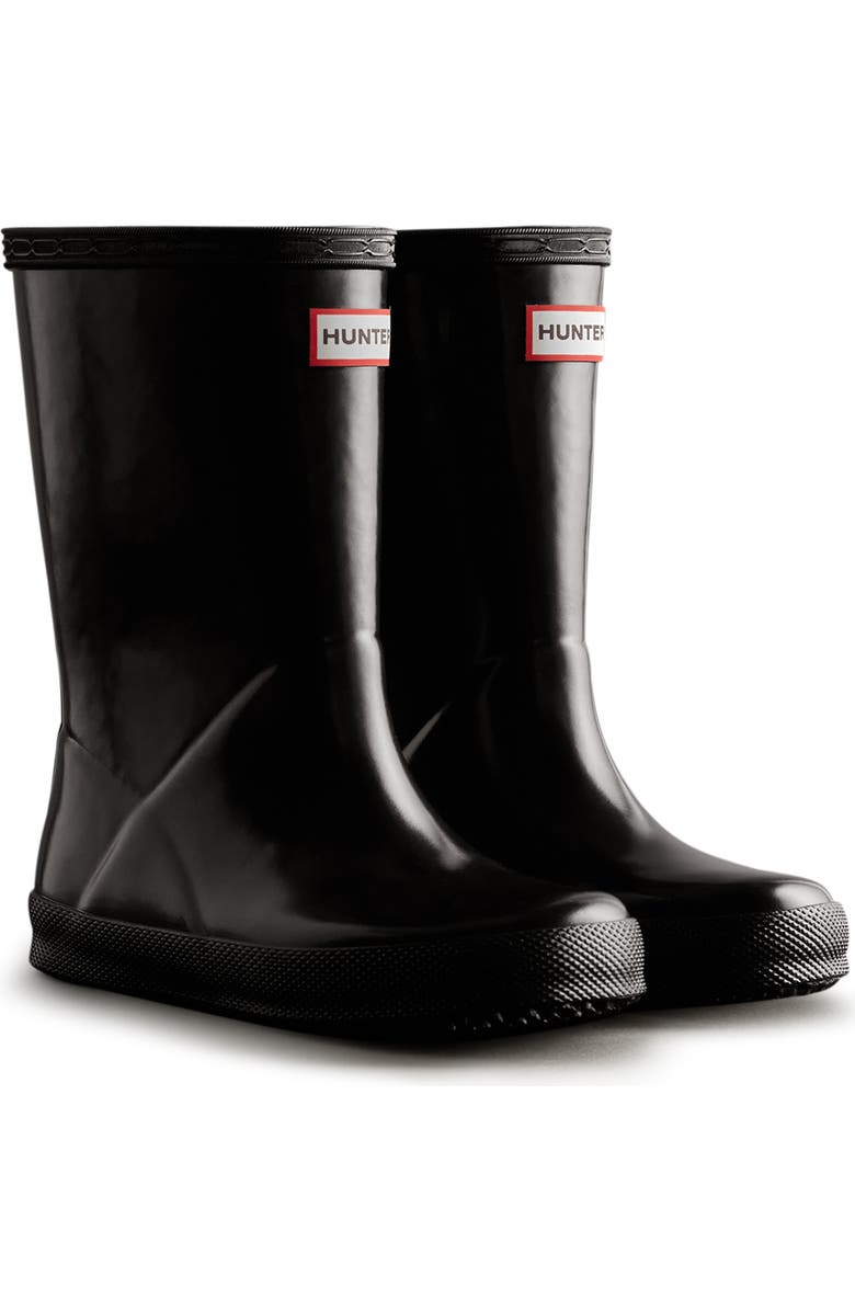 Hunter Kids' First Gloss Waterproof Rain Boot, Alternate, color,
