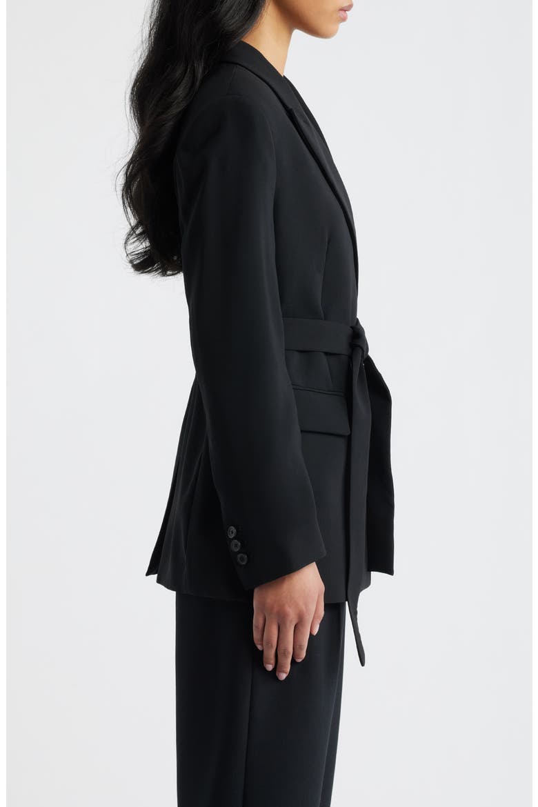 Tie Blazer, Alternate, color, BLACK