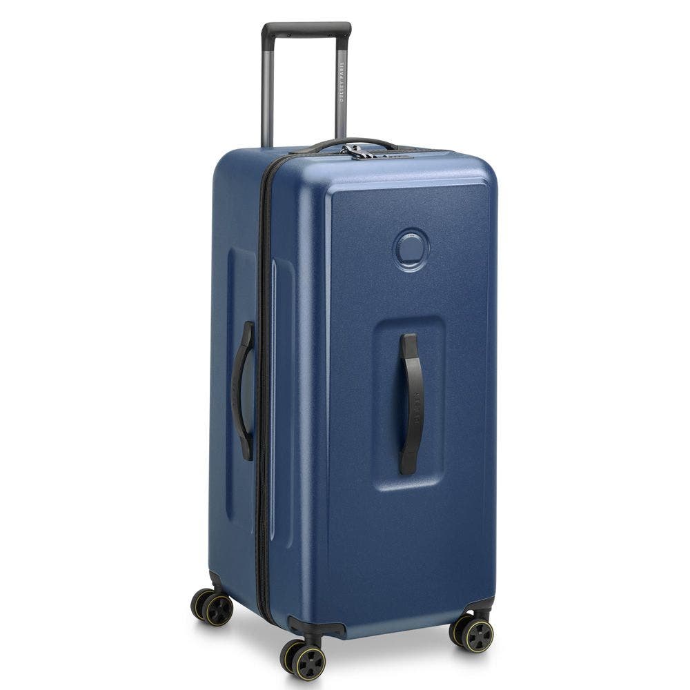 Delsey Paris Turenne 2.0 Large Checked Trunk Spinner Luggage, Alternate, color, Night Blue