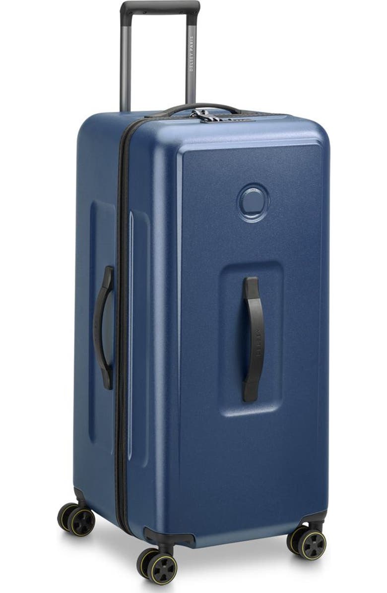 Delsey Paris Turenne 2.0 Large Checked Trunk Spinner Luggage, Alternate, color, Night Blue